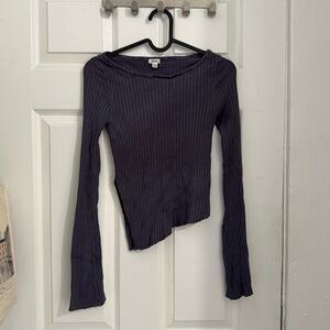 Garage Ribbed Long Sleeve Top